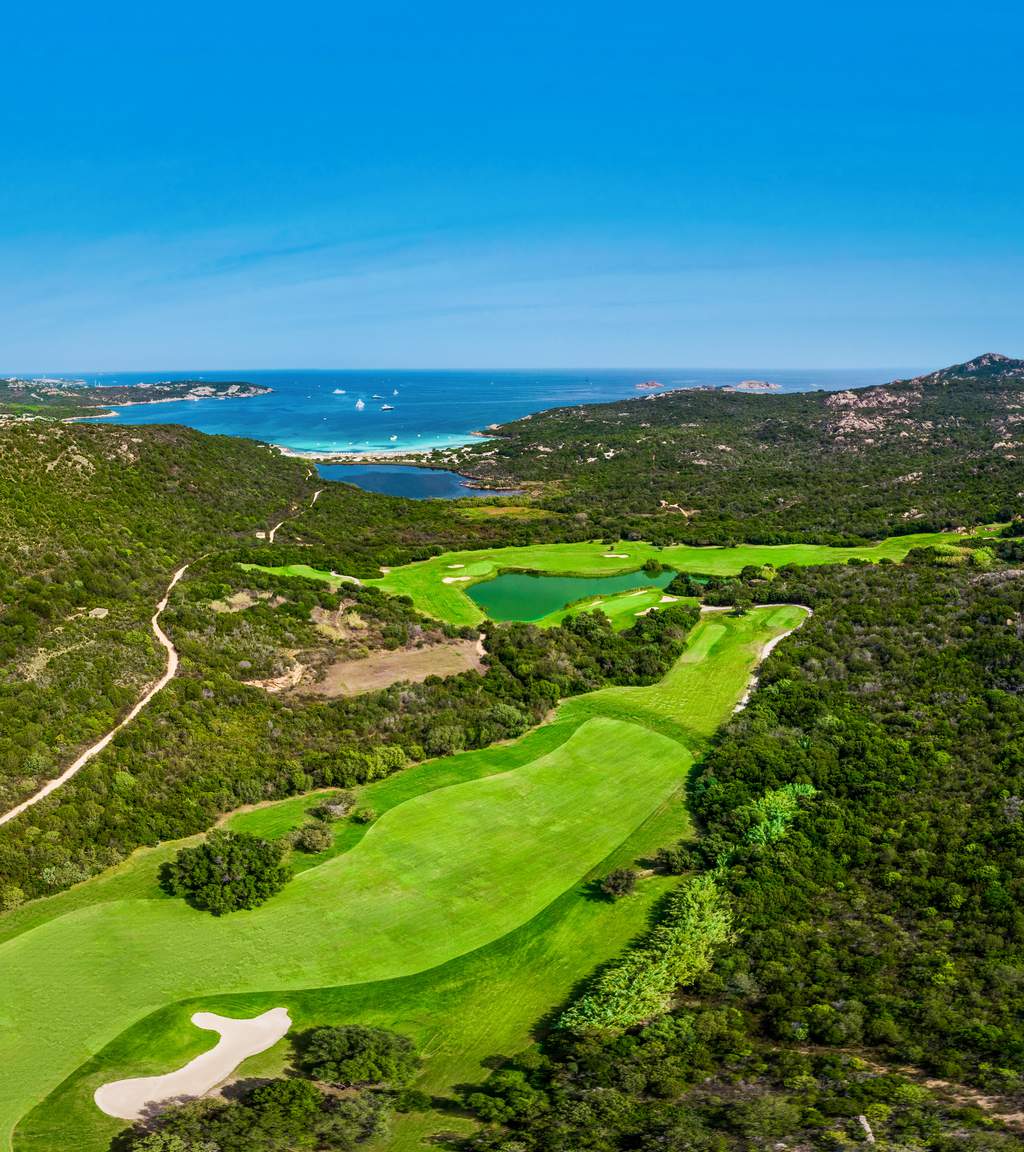 Overview of Pevero Golf Club Course