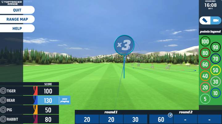 Toptracer Points Game